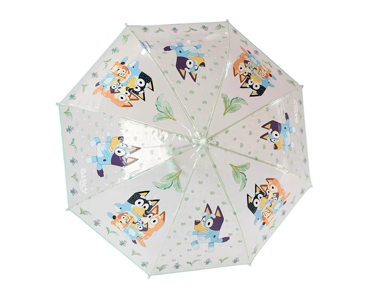 Ομπρέλα διάφανη παιδική διαμέτρου 48 cm CΥΡ Βrands - Bluy Manual Transparent Umbrella (μέντα)