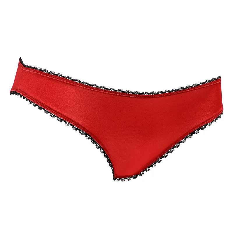 Bikini σατέν κορδόνια φιόγκος ΚΟΚΚΙΝΟ