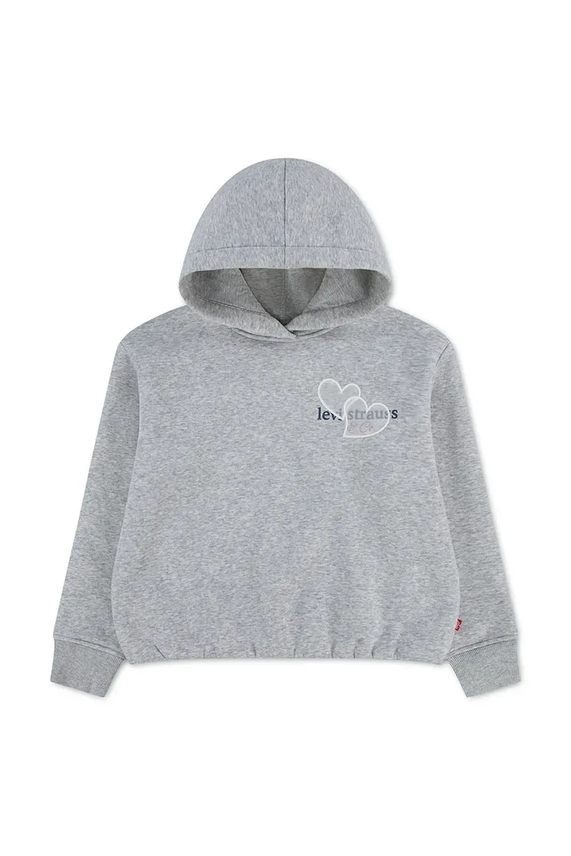 Levi's μπλούζα με κουκούλα παιδική με βαμβάκι MEET AND GREET BUBBLE HOOD