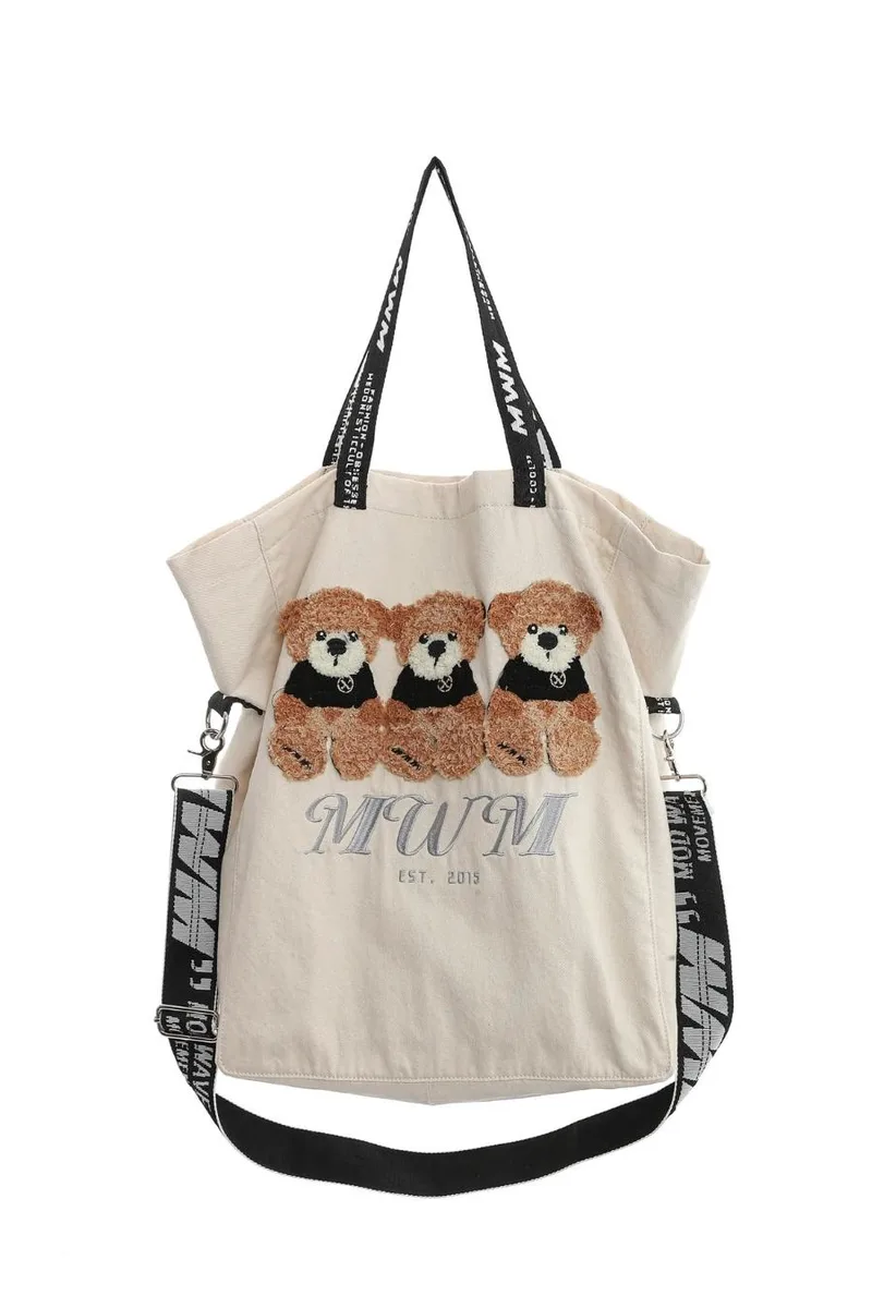 MOD WAVE MOVEMENT Tote Τσάντα Teddy Bear - Μπεζ-MW091200533-BEIGE