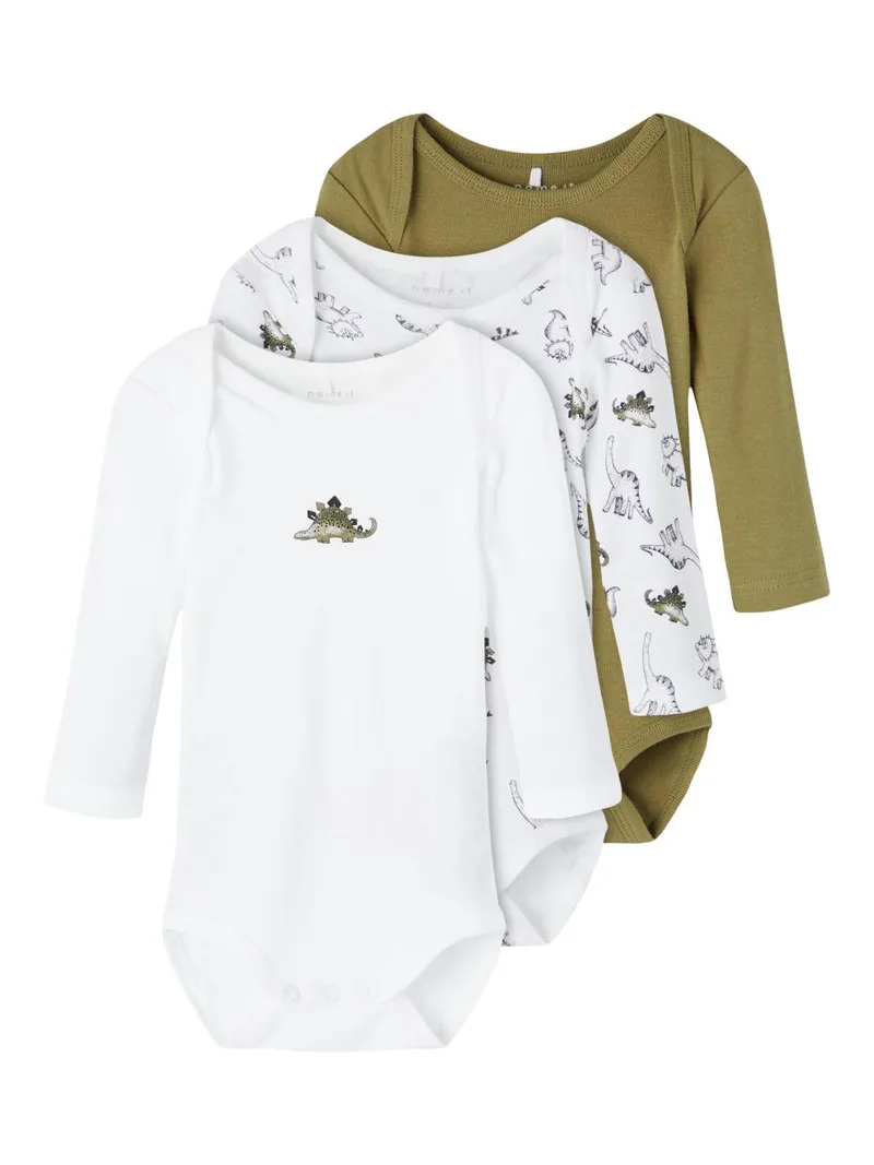 Σετ 3 τεμ. φορμάκια μπεμπέ Name it -13192798-LG- organic cotton