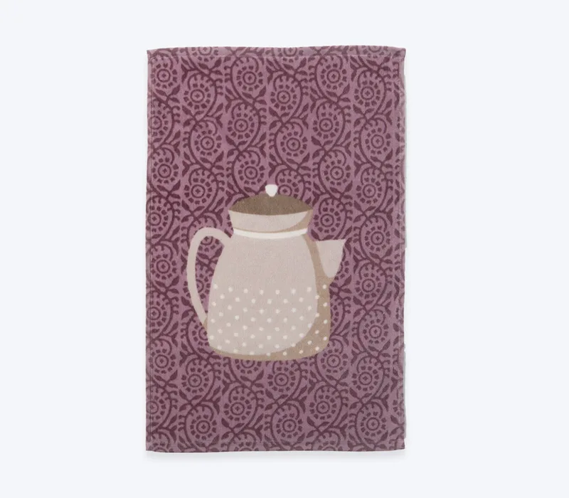 Ποτηρόπανο Βελουτέ Nef-Nef My Teapot Mauve 40x60