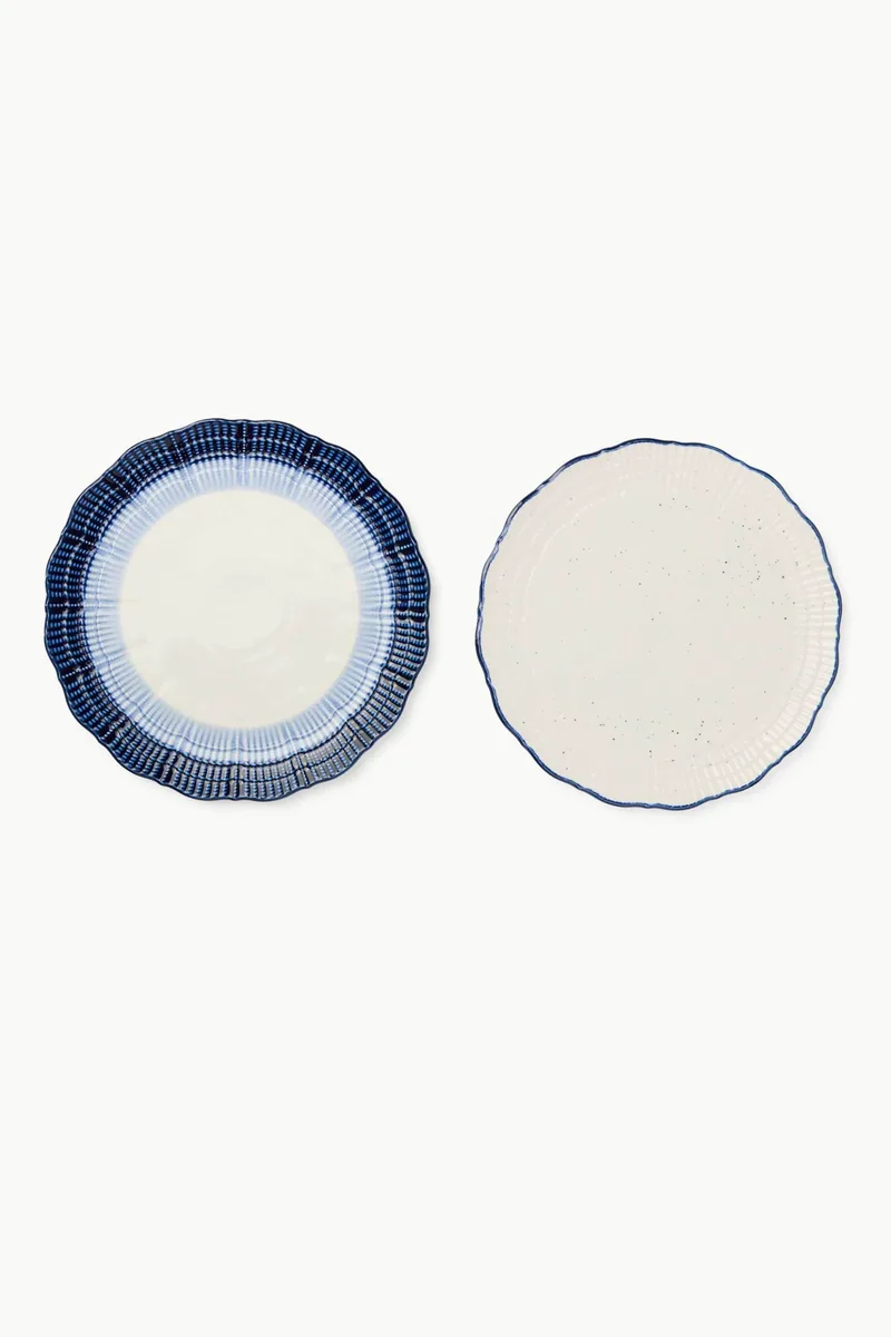 Coincasa πορσελάνινο πιάτο φαγητού 27 cm - 006813750 Λευκό - Μπλε