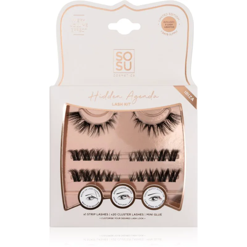 SOSU Cosmetics Hidden Agenda Lash Kit τεχνητές βλεφαρίδες Ibiza 1 τμχ