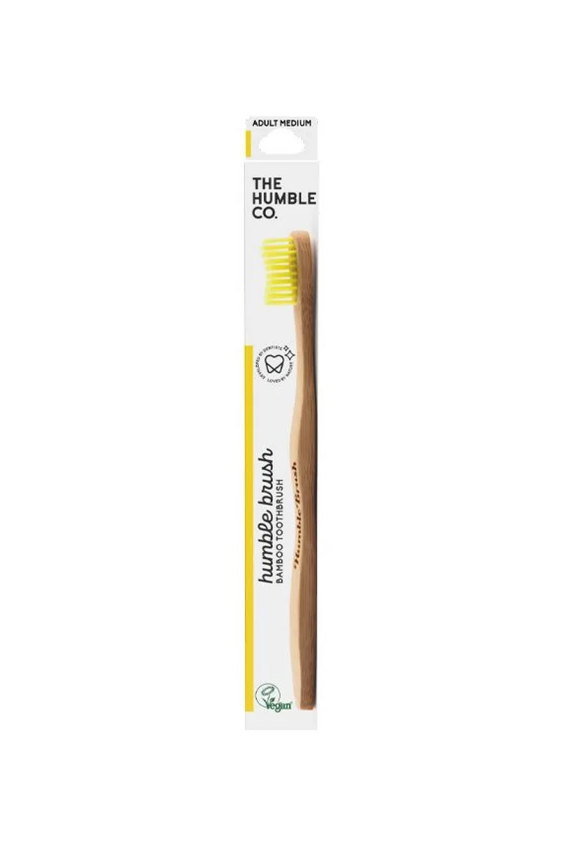 Οδοντοβουρτσα απο Bamboo Μετρια The Humble Co. Κίτρινο