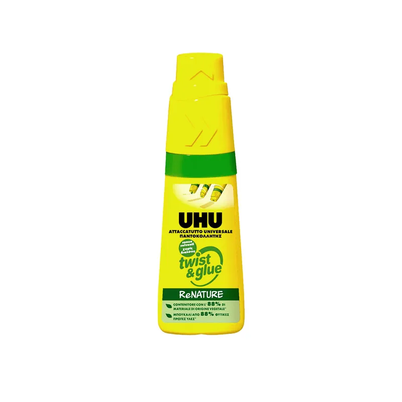 Κόλλα Υγρή UHU Twist & Glue Renature Γενικής Χρήσης 35ml 7000754
