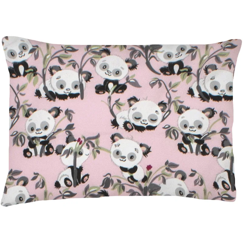 Φανελένια Μαξιλαροθήκη 50x70 Dimcol Panda Bear 97 Ροζ 50x70
