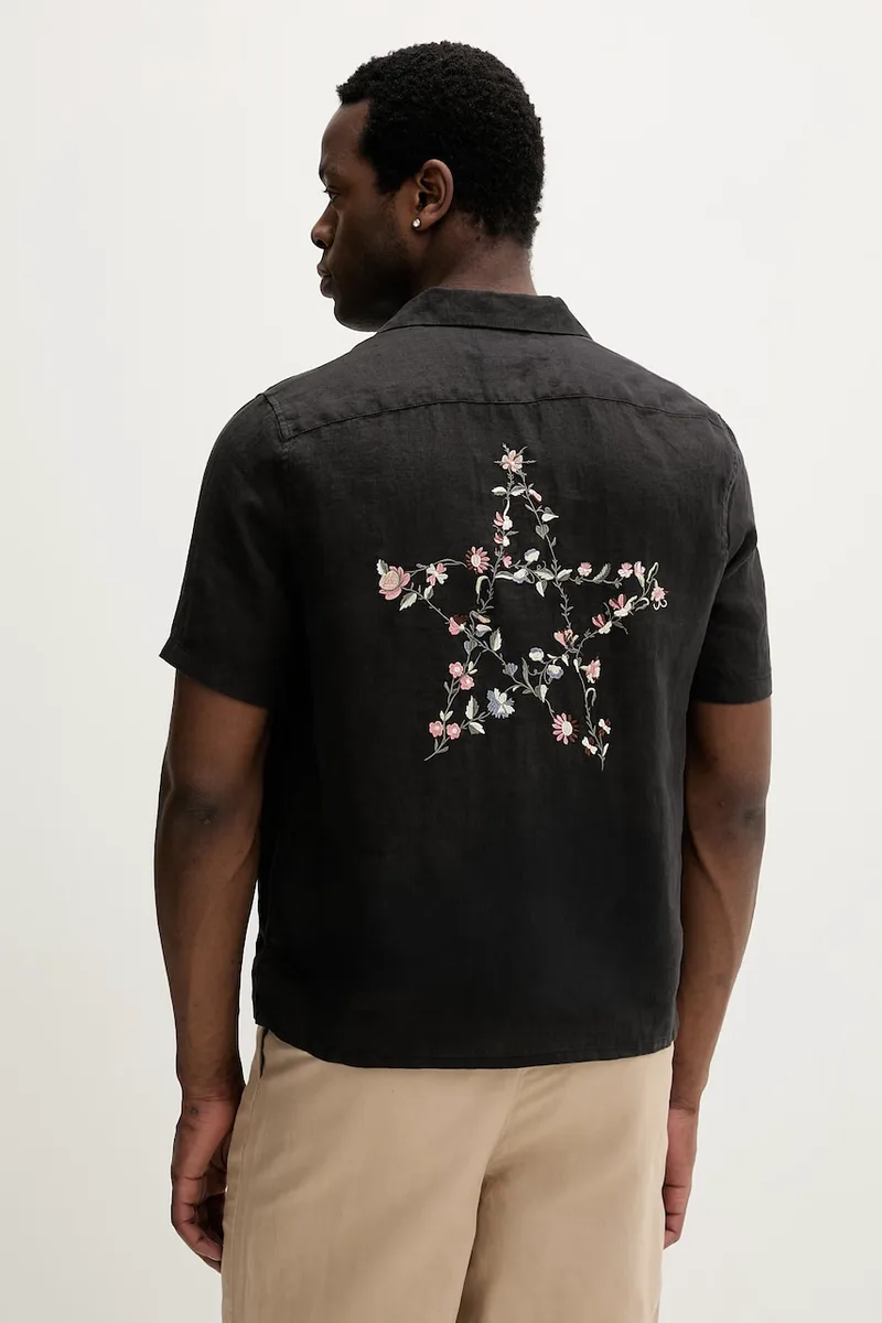 Πουκάμισο από λινό AllSaints TRI