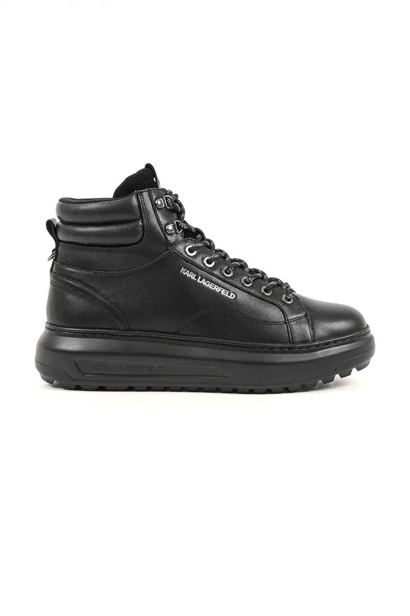 KARL LAGERFELD ΠΑΠΟΥΤΣΙ ΜΠΟΤΑΚΙ KAPRI LUG HIKER LACE ΜΑΥΡΟ