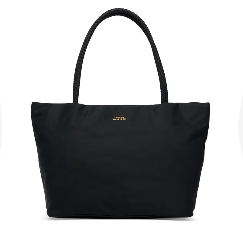Τσάντα Tommy Hilfiger Th Marina Hobo/Tote Nylon AW0AW18862 Μαύρο