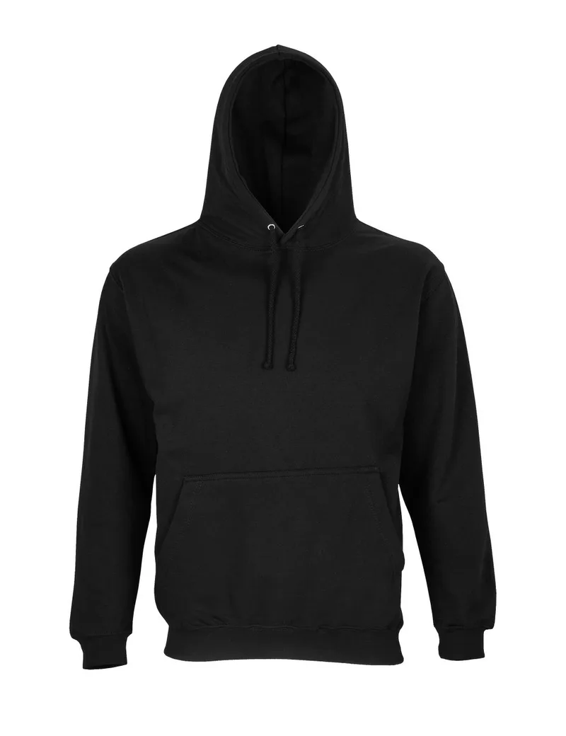 Unisex μπλούζα φούτερ με κουκούλα Sol's Condor - 03815 Black