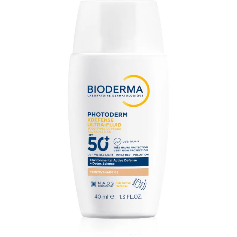 Bioderma Photoderm XDefense Tinted Προστατευτικό υγρό προσώπου με χρώμα SPF 50+ απόχρωση 02 Light 40 ml
