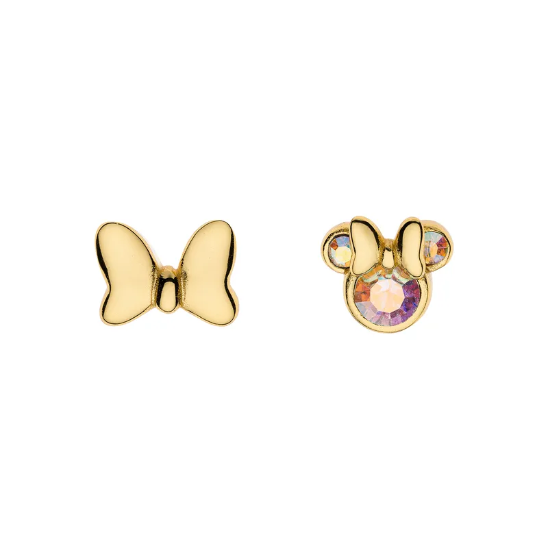 DISNEY Σκουλαρίκια Από Επιχρυσωμένο Ασήμι Με τη Minnie Mouse ES00073YRCL.CS