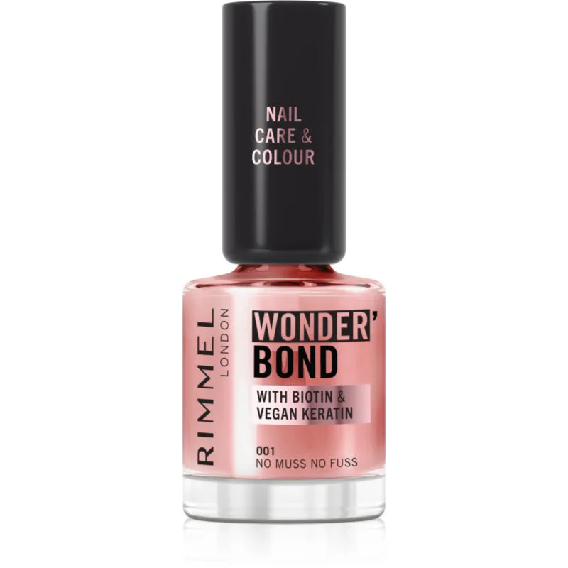 Rimmel Wonder'Bond βερνίκι νυχιών απόχρωση 001 No Muss No Fuss 12 ml