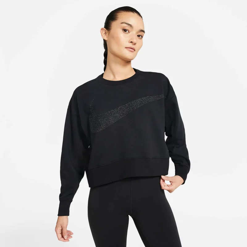 NIKE DRI-FIT GET FIT SPARKLE TRAINING TOP ΜΑΥΡΟ