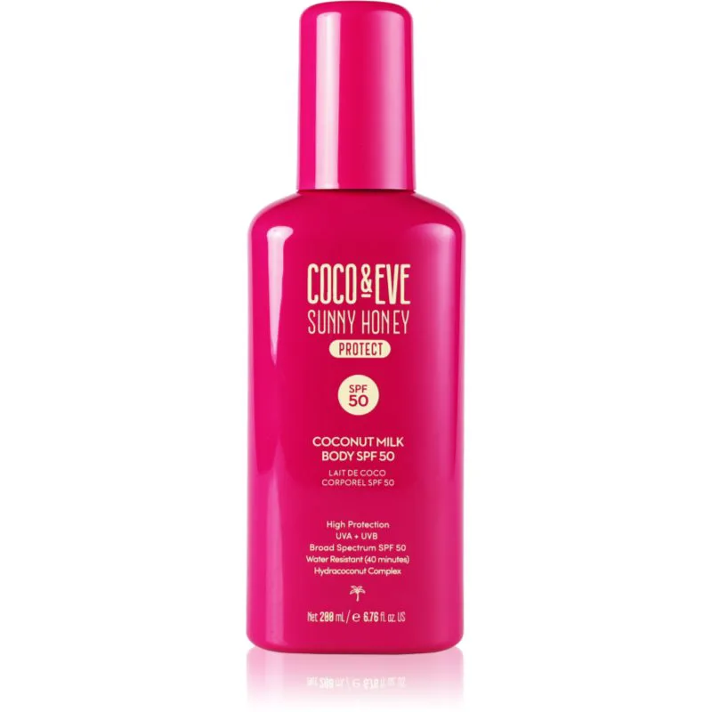 Coco & Eve Sunny Honey Coconut Milk Body SPF50 αντηλιακό γάλα σώματος SPF 50 200 ml