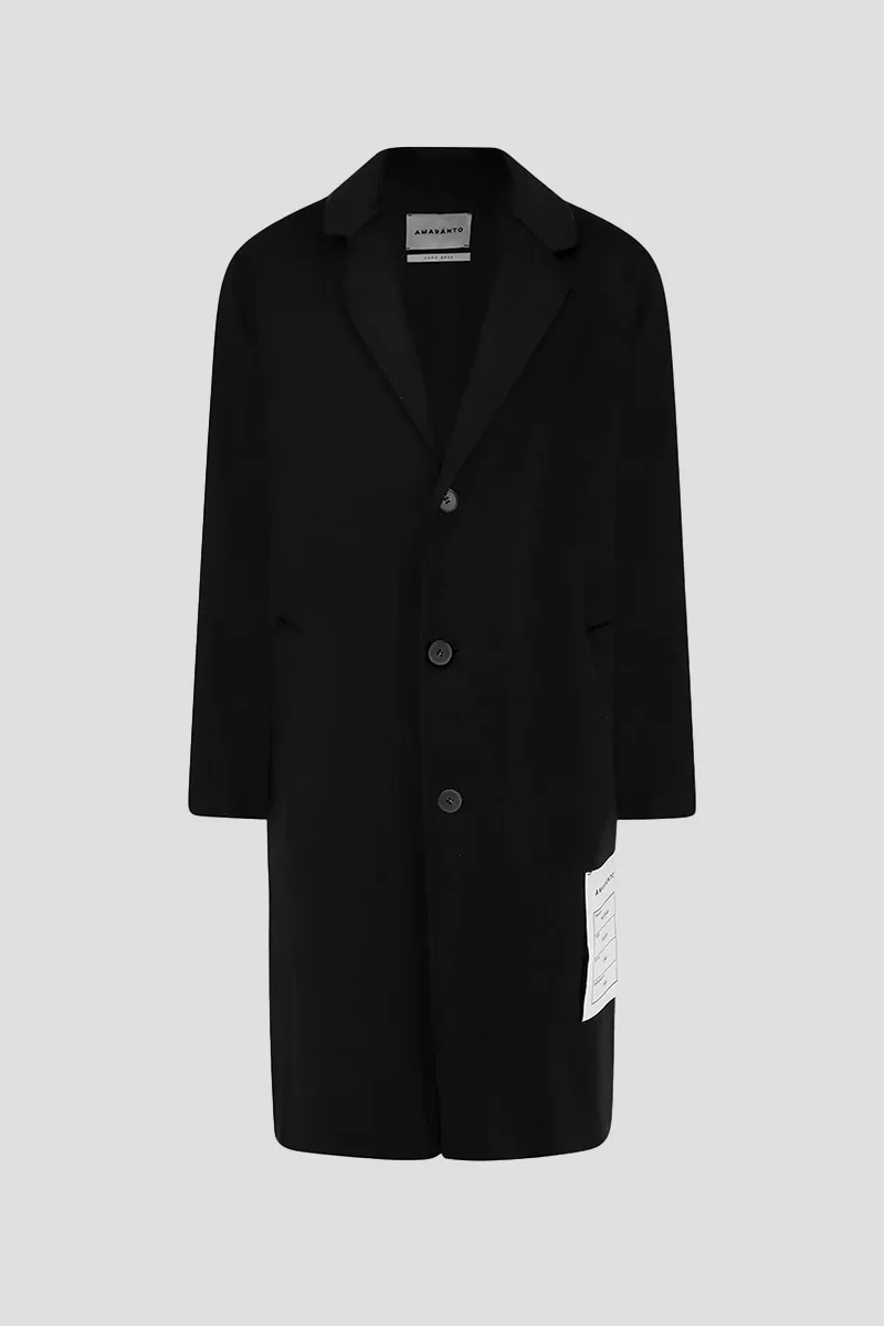 AMARÁNTO Ανδρικό Μαύρο Cappotto Outdoor Coat