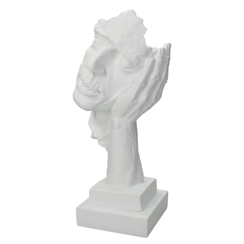 Διακοσμητικό ArteLibre Πρόσωπο Λευκό Polyresin 15.5x13x33cm