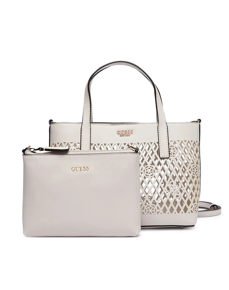 GUESS LETTY 2 IN 1 MINI TOTE ΤΣΑΝΤΑ ΓΥΝΑΙΚΕΙΟ HWPG9911750-OFF OffWhite