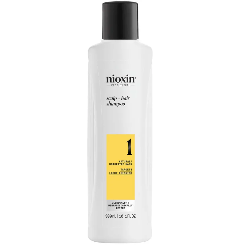 Nioxin Scalp & Hair Shampoo System 1 Σαμπουάν για Φυσικά Μαλλιά με Ελαφριά Αραίωση 300ml