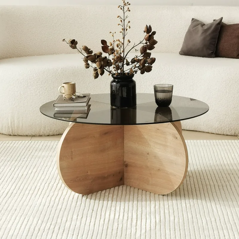 Τραπέζι Σαλονιού Bubble - Sapphire Oak, Fume 552Nos2268 (75x35x75)
