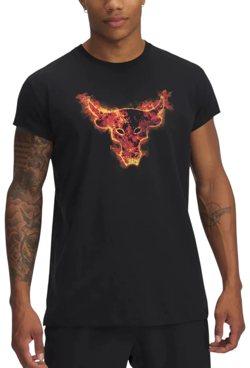 Μπλούζα Κοντομάνικη Under Armour Project Rock Cap Sleeve 1389940-001 Ανδρικό