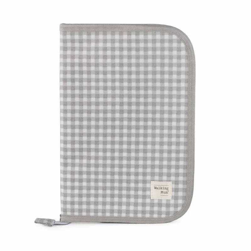 Θήκη Για Βιβλιάριο Υγείας Walking Mum I Love Vichy Grey