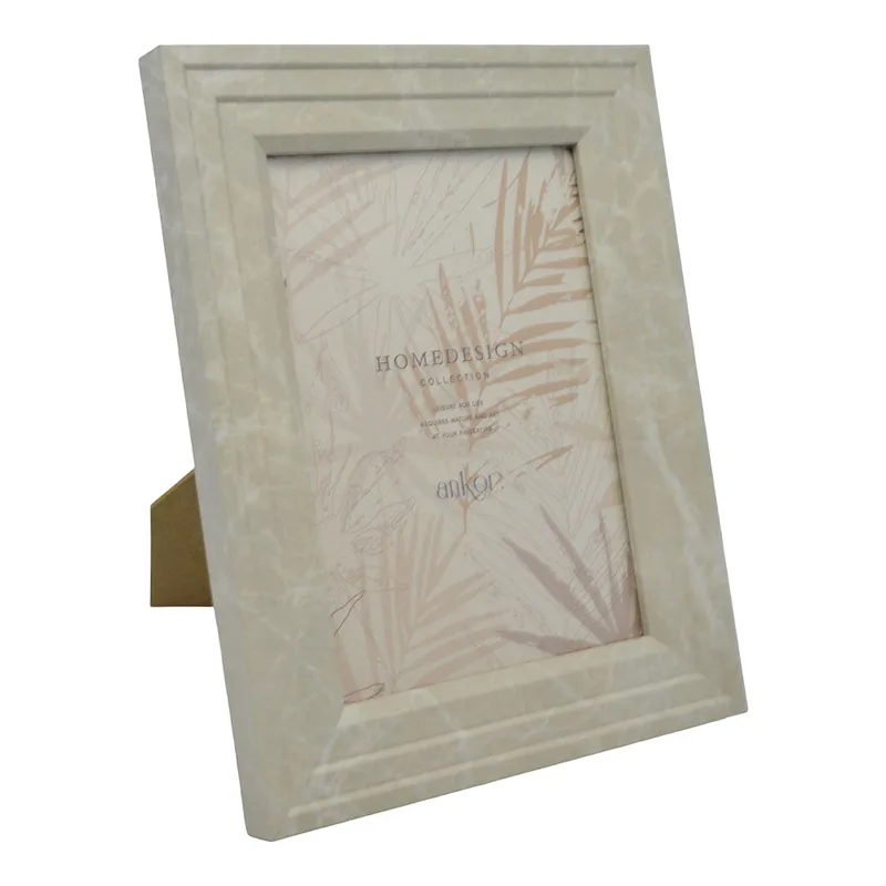 Κορνίζα Με Μαρμάρινη Όψη Μπεζ Ξύλο 10x15cm ANKOR