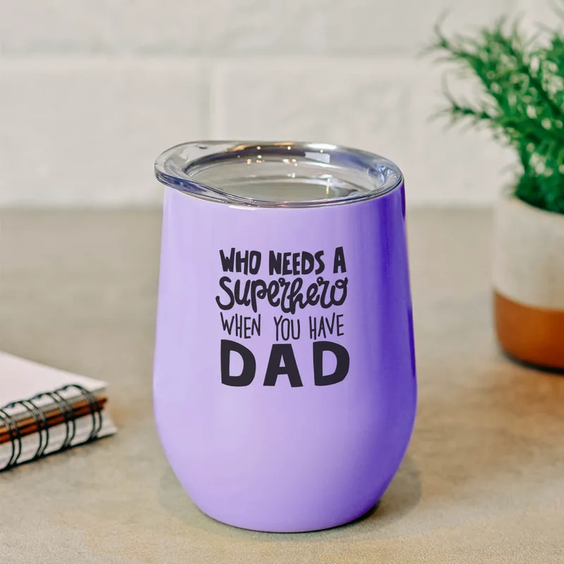 Superhero Dad - Κούπα Θερμός 355ml - Μωβ