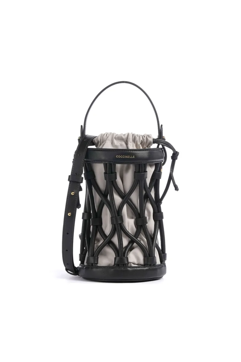 Coccinelle γυναικεία δερμάτινη τσάντα bucket "Koi" - E1U2P-230101 Μαύρο