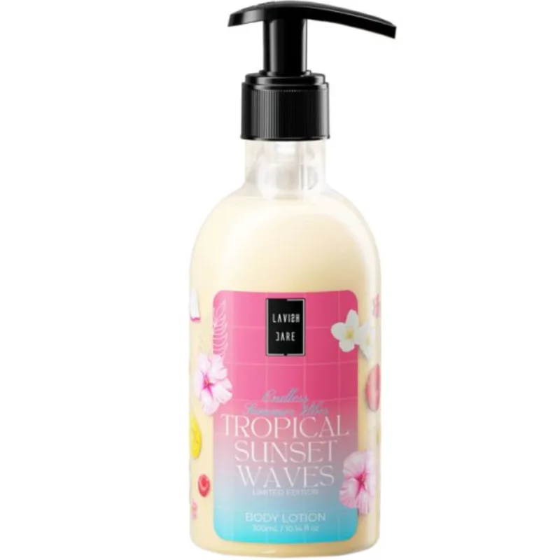 Lavish Care Tropical Sunset Waves Body Lotion Ενυδατική Κρέμα Σώματος & Χεριών με Άρωμα Βανίλια με Αντλία 300ml