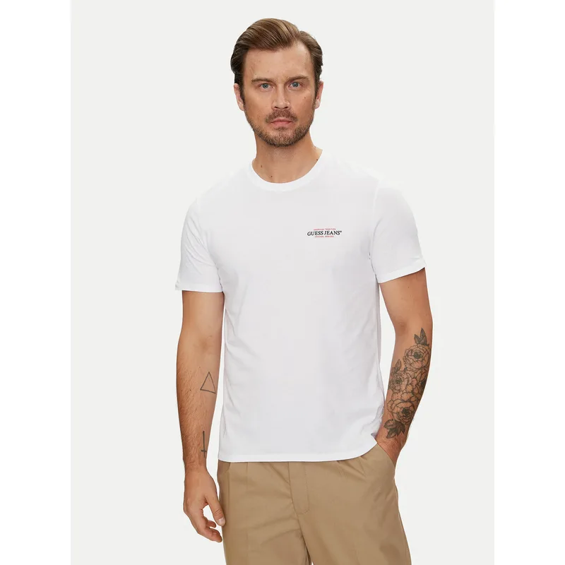 Guess Jeans T-Shirt M4YI55 K8HM0 Λευκό Regular Fit