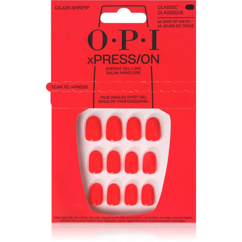 OPI xPRESS/ON Ψεύτικα νύχια Cajun Shrimp 30 τμχ