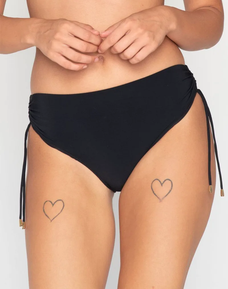 LUNA Blue Sense ruched side bottom 91932-02 Black