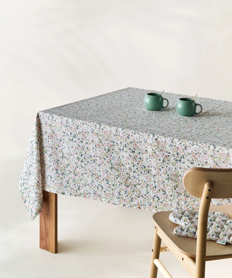 Τραπεζομάντηλο Kentia Fiorita Ροζ- Green- Raf Blue- White 140x260