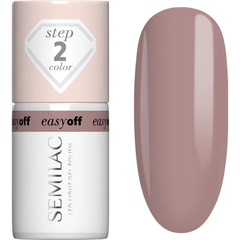 Semilac Easy Off Step 2 τζελ βερνίκι νυχιών με τη χρήση των UV/LED λαμπτήρων απόχρωση Mocha Cream 7 ml