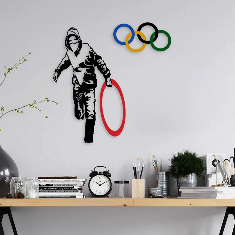 Μεταλλικό Διακοσμητικό Τοίχου Banksy - 7 891Tnl2296 62x61 cm
