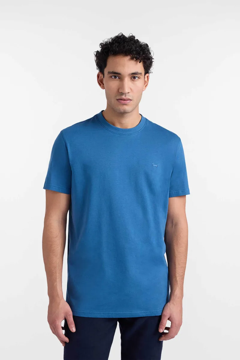 Harmont & Blaine ανδρικό T-shirt με λογότυπο Regular Fit - IRQ400021055 Μπλε