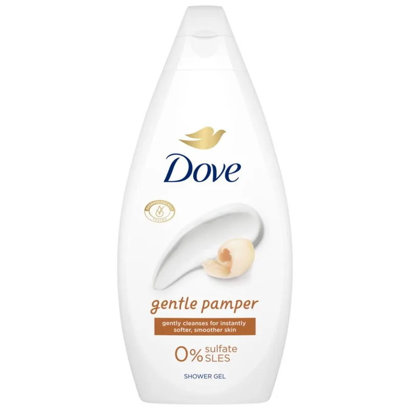 Dove Gentle Pamper Shower Gel Ήπιο & Θρεπτικό Αφρόλουτρο που Αφήνει την Επιδερμίδα Λεία & Απαλή 450ml
