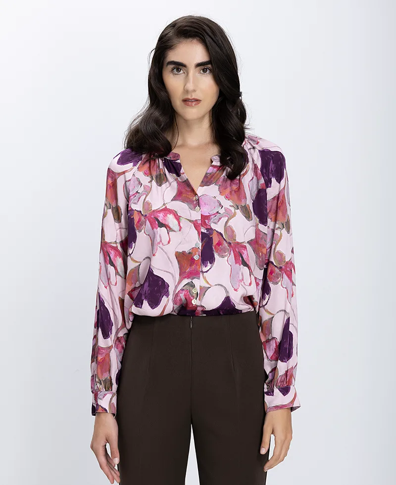 Γυναικείο Πουκάμισο Με Floral Σχέδιο Regular Fit