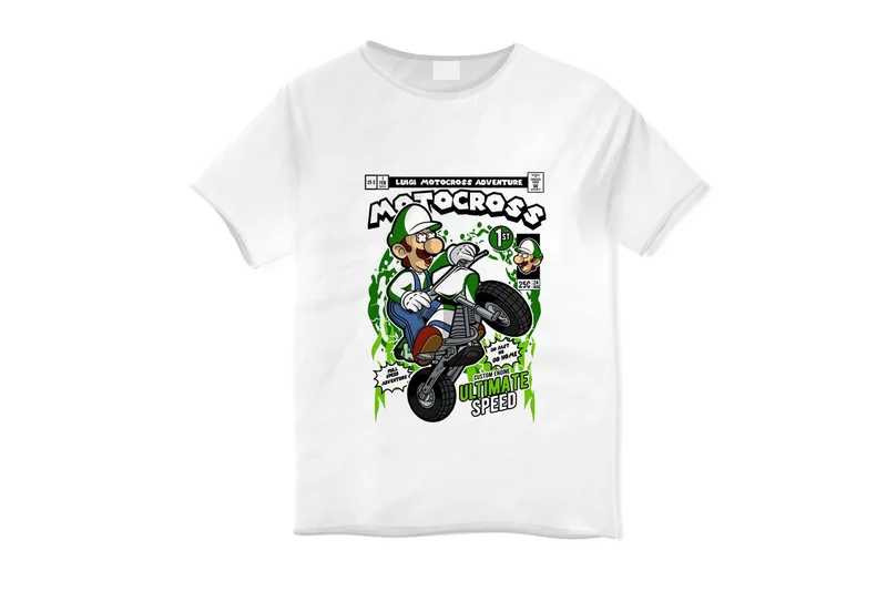 Παιδικό T-shirt Luigi Motocross Pop Culture White
