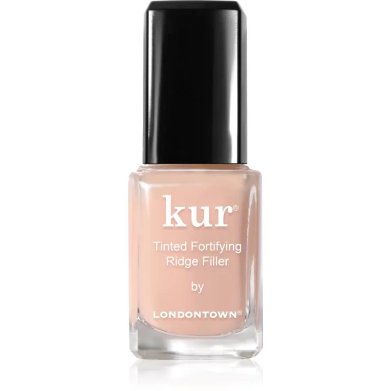 LONDONTOWN Kur Tinted Fortifying Ridge Filler λειαντικό βερνίκη νυχιών κάτω βάση για ξηρά και εύθραυστα νύχια απόχρωση Apricot Μπεζ 12 ml