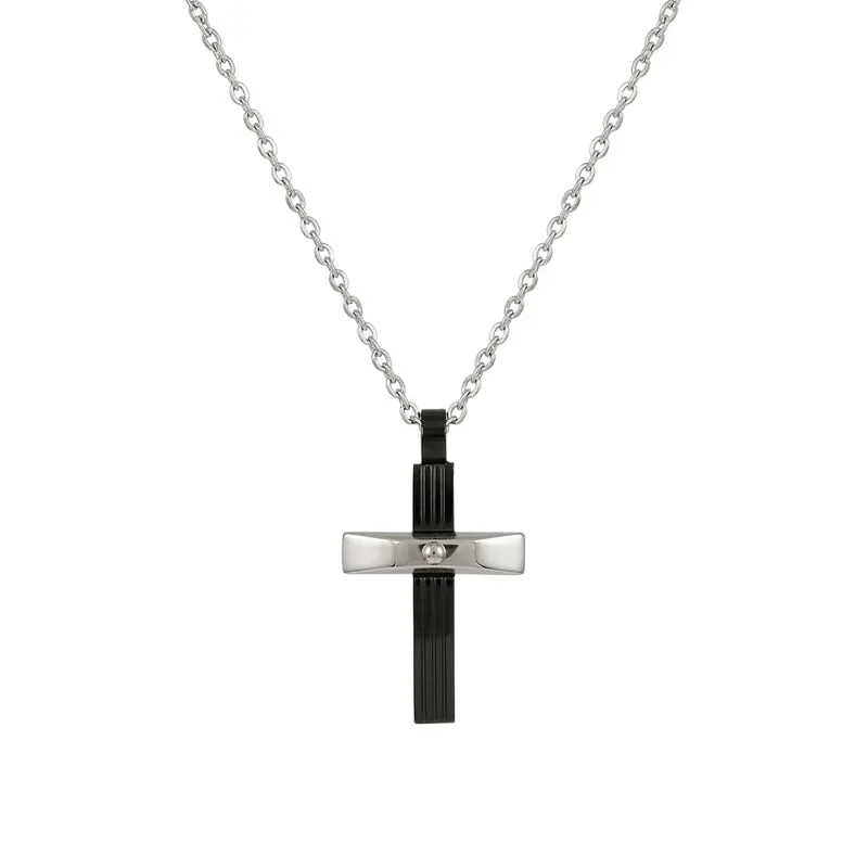 Ανδρικός σταυρός με αλυσίδα Visetti 41-KD052BS 41-KD052BS Ατσάλι