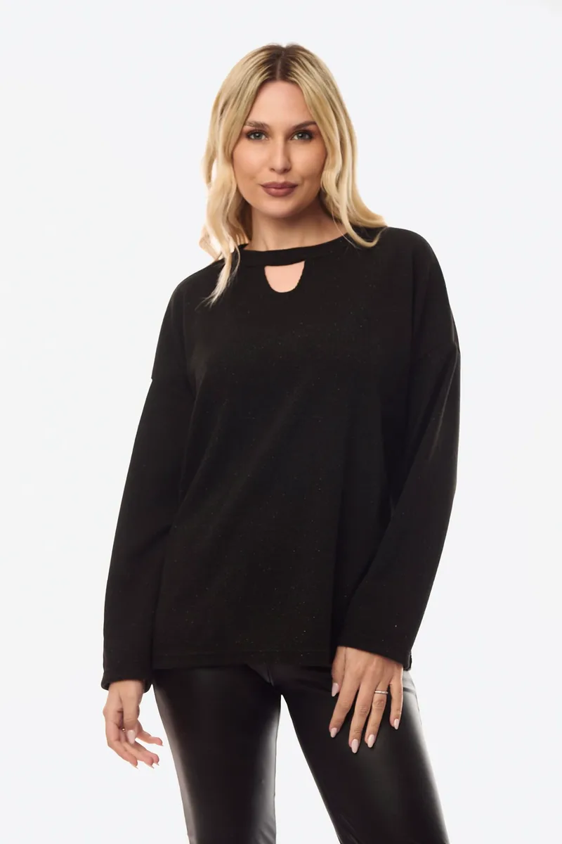 ΜΠΛΟΥΖΑ LUREX Mαύρο