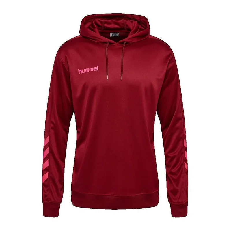 T-shirt με κουκούλα hummel Sweat à capuche Promo Poly rouge