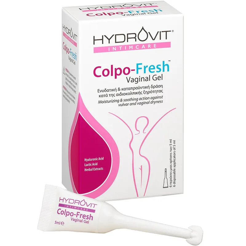 Hydrovit Colpo-Fresh Vaginal Gel Ενυδατική & Καταπραϋντική Κολπική Γέλη Κατά της Αιδιοκολπικής Ξηρότητας 30ml (6x5ml)