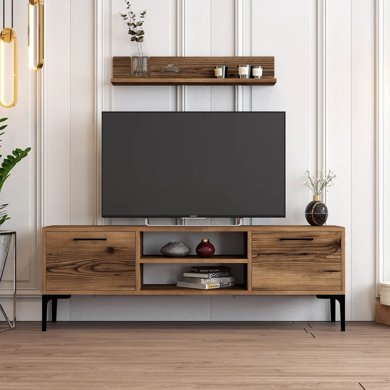 Έπιπλο Τηλεόρασης Riga - Walnut 845Hct3103 (140x48x30)