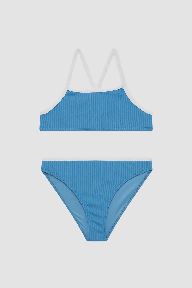 Minerva σετ παιδικό μαγιό ribbed bralette "Fulani" - 90-37741-003-665 Γαλάζιο
