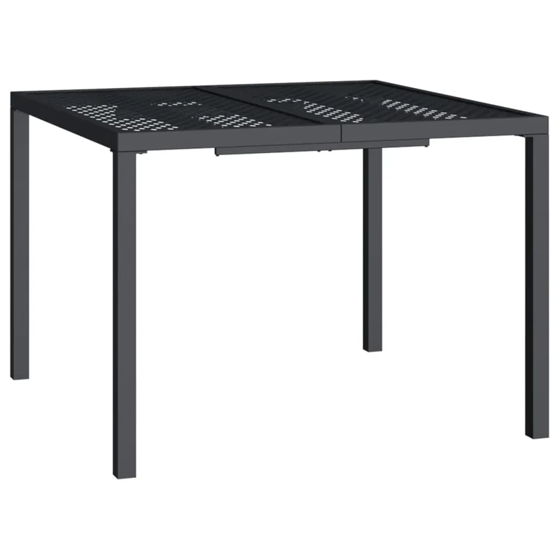 vidaXL Τραπέζι Κήπου Ανθρακί 100x100x72 εκ. Ατσάλινο