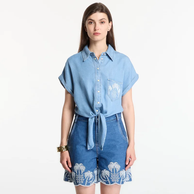 Πουκάμισο GUESS Ambra Shirt Playa Sol S